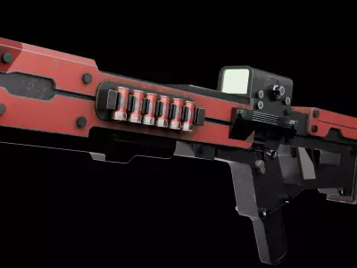 escopeta Low-poly 3D model