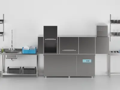 Dish Washer Industrial 3D model