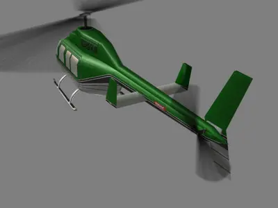 Jet Ranger V3 Helicopter Low-poly 3D model