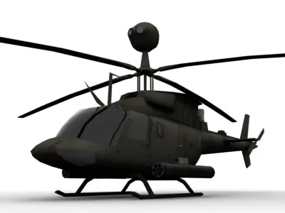 Kiowa oh58d Low-poly 3D model