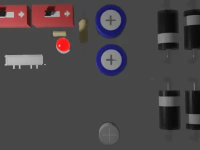 Realistic Printed Circuit Board Free 3D model