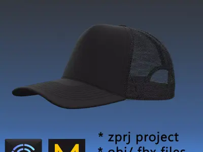 Baseball Cap Trucker 3D model