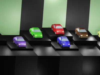 Lowpoly Vehicles - Part 5 - City Cars Low-poly 3D model
