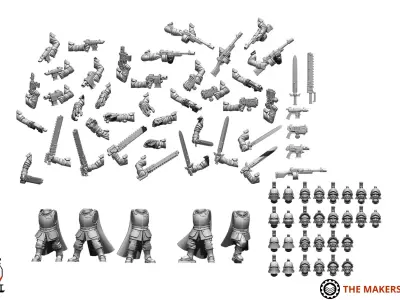 Feudal Guard - Infantry Sergeant Builder 3D print model