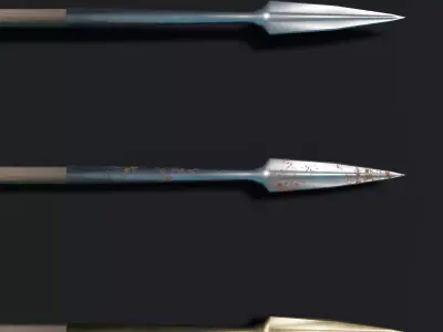 Ancient Macedonian Xyston Lance Low-poly 3D model