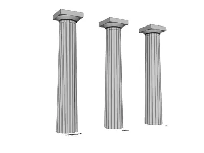 Archaic greek doric column 3D model