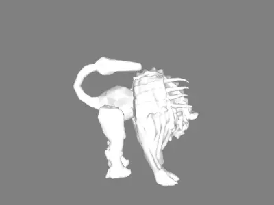 mostro bestioide Low-poly 3D model