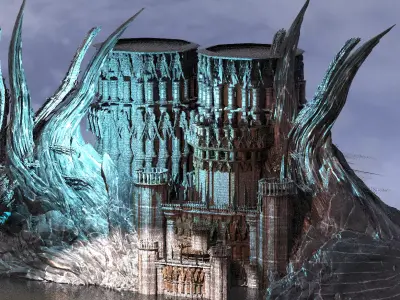 Great Cliffs Dark ages Kitbash 3D model