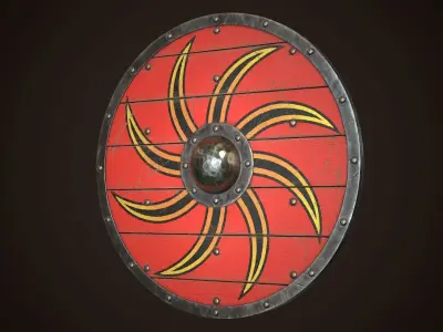 Viking Shield 16 Low-poly 3D model