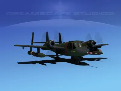 Grumman OV-1D Mohawk V02 3D model