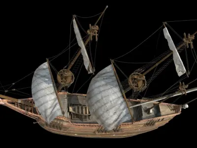 Galleon Ship Navy 3D model