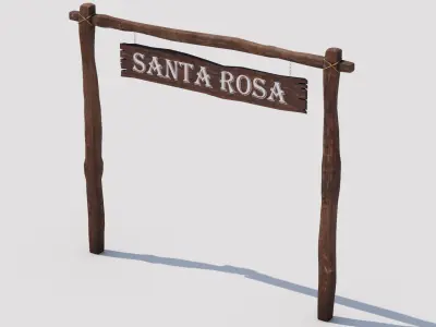 Gate 01 Low-poly 3D model