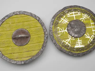 Viking shield - Maya Arnold shader 3D model