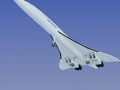 France Concorde Airliner 3D model