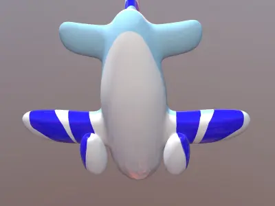Cartoon airplane  3D model