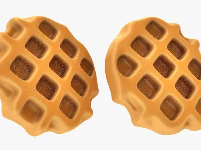 Waffle Cartoon Collection 3D model