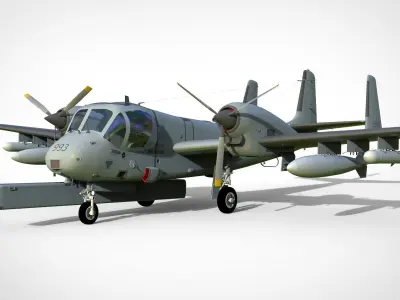 Grumman OV-1D Mohawk 3D model