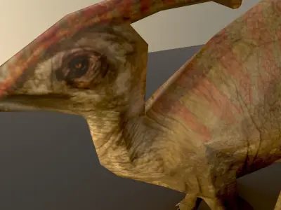 Raptor dinosaur   Low-poly 3D model