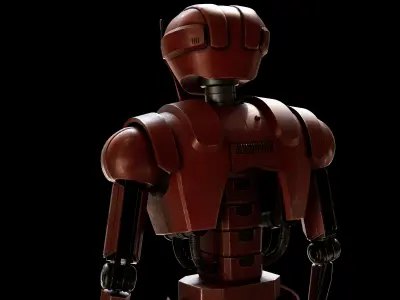 HK-47 KOTOR Low-poly 3D model