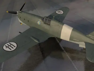 SAI Ambrosini S-403 Dardo 3D model