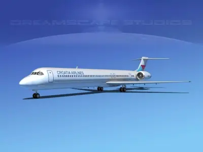 Douglas MD-80 Croatia Airlines 3D model