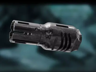 muzzle brake hybrid res 3D model