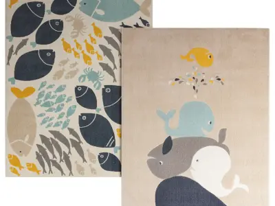 KIDS RUG Fabius Multicolor Lytte Benuta 3D model