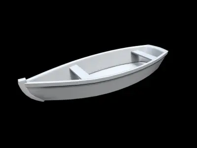 Rowing Boat Low-poly 3D model