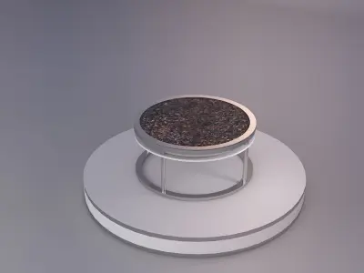 glass side table with stones Free 3D model