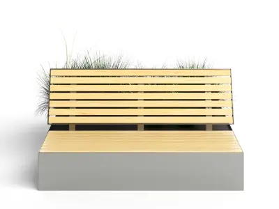 wood Thermo- bench 3D model