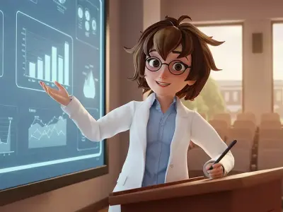 Stylized Cartoon Female Scientist or Teacher or Doctor Rigged Free 3D model
