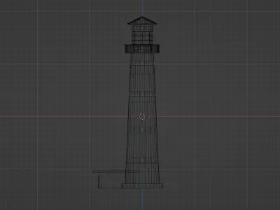 Lighthouse 3D Model - Blender Cycles Render Low-poly 3D model