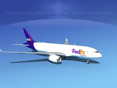 Boeing 787-8 FedEx 3D model