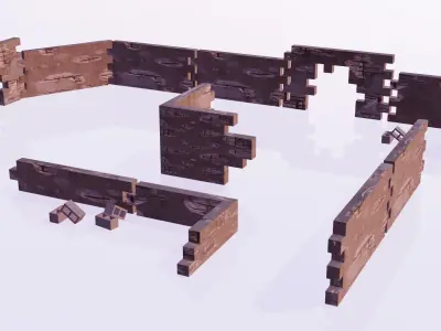 Modular Wall Pack Free low-poly 3D model