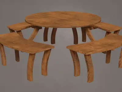 Garden Table 3D model get