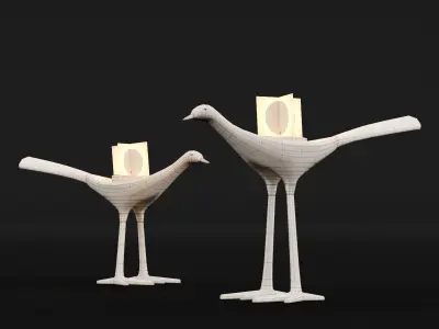 Candlestick set 10 3D model