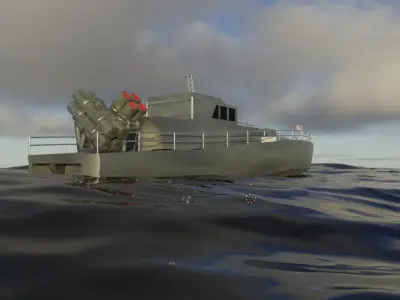 Military Patrol Boat 3D model