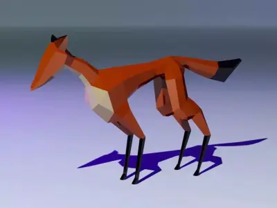 Fox Character Free low-poly 3D model