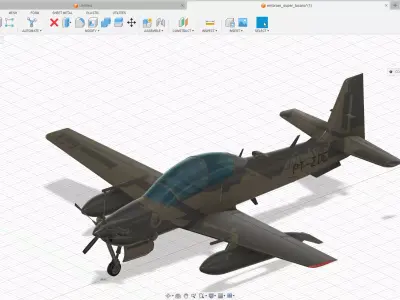 A-29 Super Tucano Low-poly 3D model