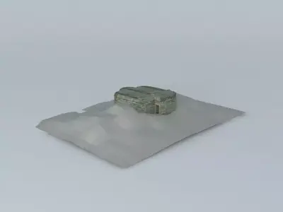 Bunker 3 Longues Battery Free 3D model