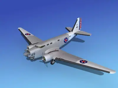 Douglas B-18A Bolo V05 3D model