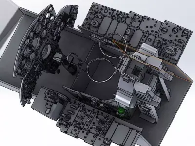 F104 Starfighter internal cockpit Stl files only 3D print model