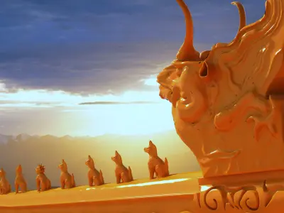 Imperial roof decoration 3D model