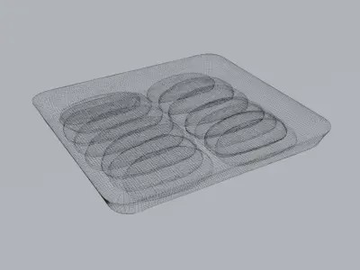 Deli sausages Cooked Turkey Breast Low-poly 3D model