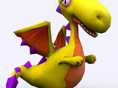 Toonpets dragons Low-poly 3D model