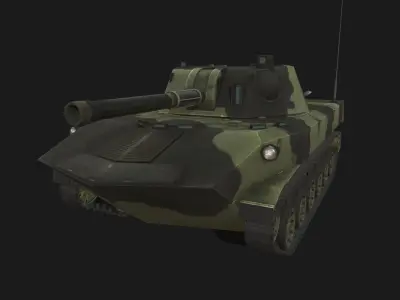 Tank 2s9 Nona Low-poly 3D model