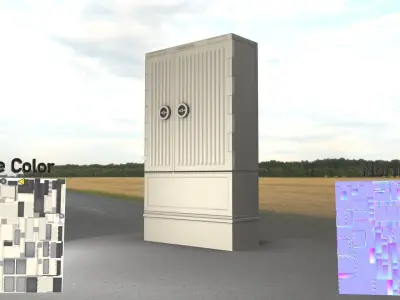 Electrical Distribution Cabinet 111 Low-poly 3D model