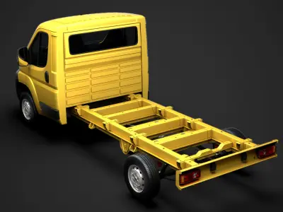 Fiat Ducato Chassis Truck Single Cab 3800WB 2014 3D model