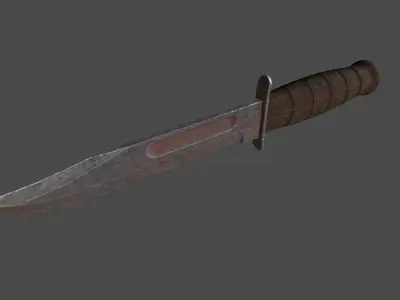 knife 4 Low-poly 3D model