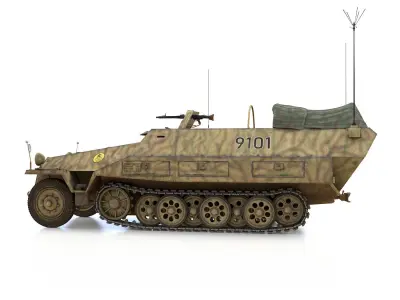SDKFZ 251 Ausf D - Half-track - 9101 3D model